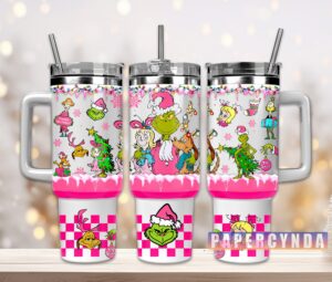 Festive Holiday Grinch Tumbler with Straw - Perfect Christmas Gift