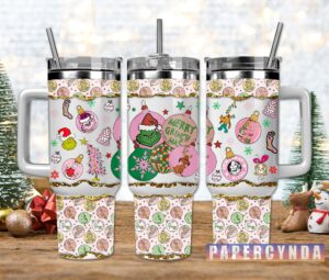 Festive Grinch Holiday Tumbler Mug with Straw - Christmas Cheer in Every Sip!