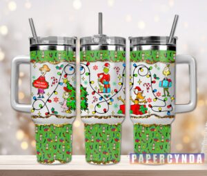 Festive Holiday Characters Insulated Tumbler with Straw - Perfect Gift!