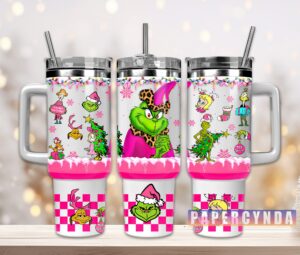Festive Grinch Tumbler with Straw - Holiday Cheer in Every Sip!