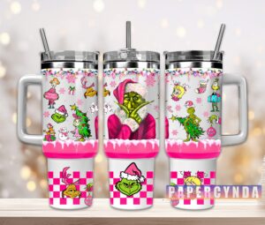 Festive Grinch Stainless Steel Tumbler with Straw - Holiday Cheer in Style