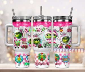 Festive Grinch Tumbler with Straw - Holiday Cheer in Every Sip