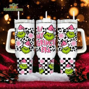 Festive Grinch Tumbler - Christmas Holiday Cheer Travel Mug
