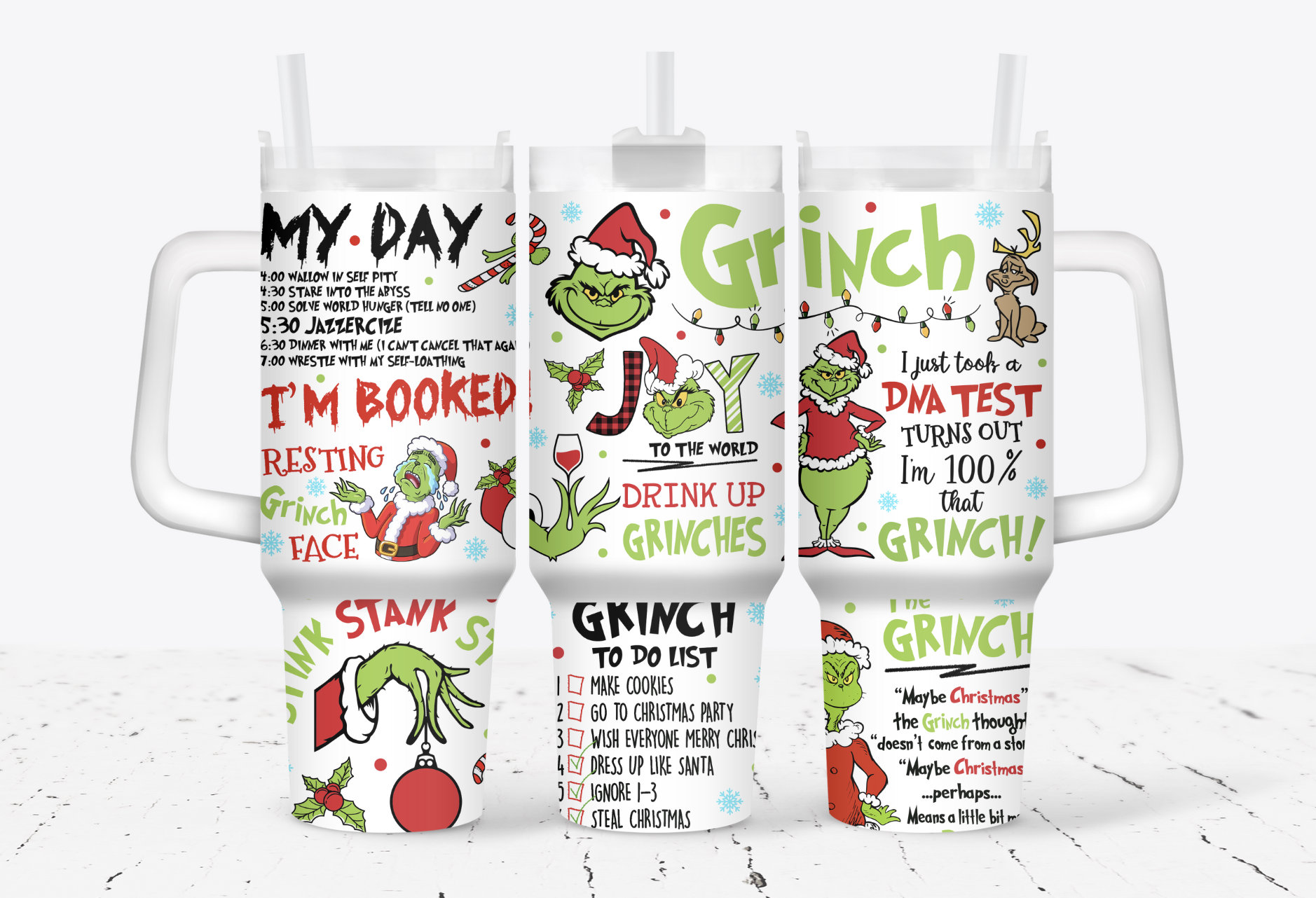 Festive Grinch-Themed Insulated Mug - Perfect for Holiday Cheer & Grinch Fans