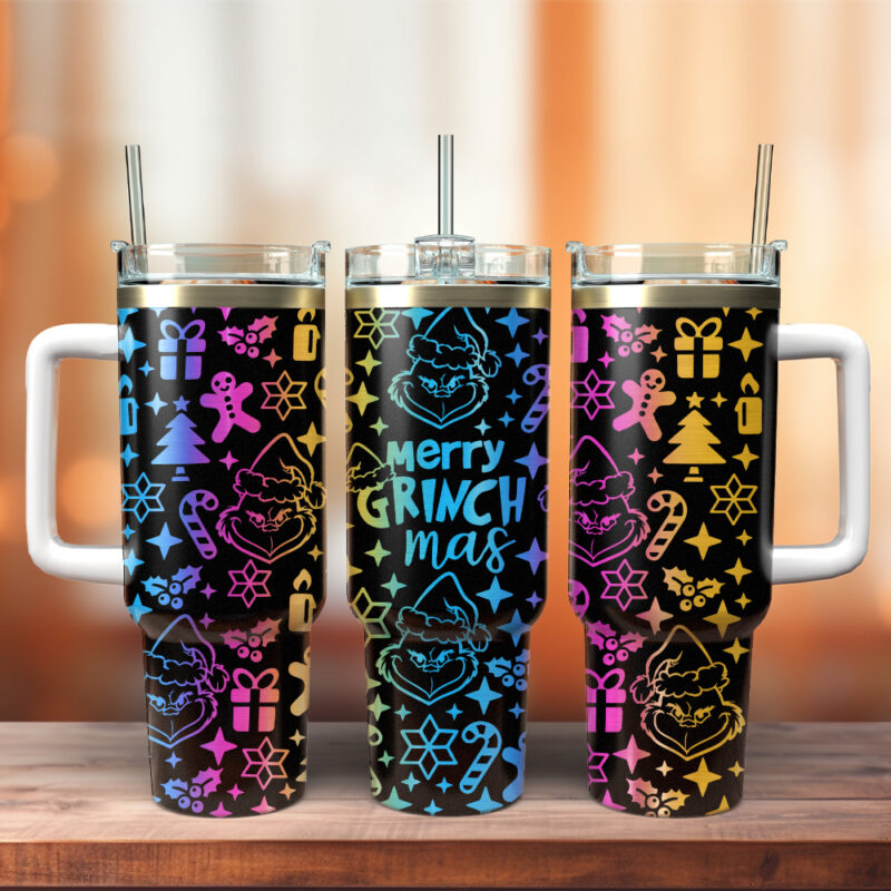 The Grinch Movies Christmas Custom Stanley Quencher 40oz Stainless Steel Tumbler With Handle - Threewoofs - Image 4