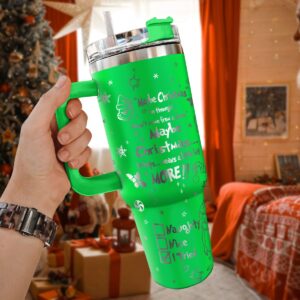 The Grinch Movies Christmas Custom Stanley Quencher 40oz Stainless Steel Tumbler With Handle - Threewoofs