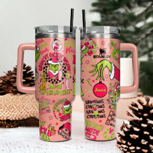 The Grinch Movies Christmas Custom Stanley Quencher 40oz Stainless Steel Tumbler With Handle - Threewoofs