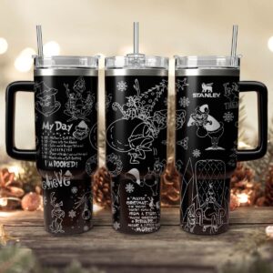The Grinch Movies Christmas Custom Stanley Quencher 40oz Stainless Steel Tumbler With Handle - Threewoofs