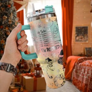 The Grinch Movies Christmas Custom Stanley Quencher 40oz Stainless Steel Tumbler With Handle - Threewoofs