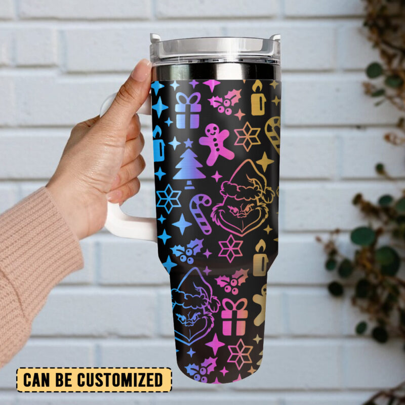 The Grinch Movies Christmas Custom Stanley Quencher 40oz Stainless Steel Tumbler With Handle - Threewoofs - Image 3