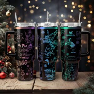 The Grinch Movies Christmas Custom Stanley Quencher 40oz Stainless Steel Tumbler With Handle - Threewoofs