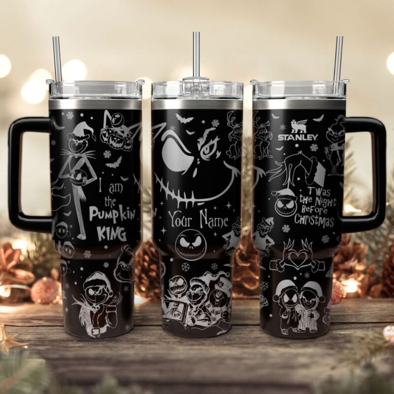The Grinch Movies Christmas Custom Stanley Quencher 40oz Stainless Steel Tumbler With Handle - Threewoofs