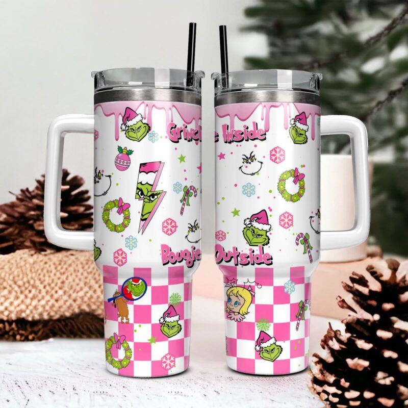 The Grinch Movies Christmas Custom Stanley Quencher 40oz Stainless Steel Tumbler With Handle - Threewoofs - Image 4