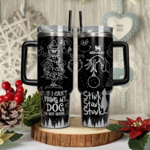 The Grinch Movies Christmas Custom Stanley Quencher 40oz Stainless Steel Tumbler With Handle - Threewoofs
