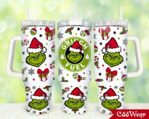 Festive Grinch Fuel Tumbler - Holiday Cheer in Every Sip!