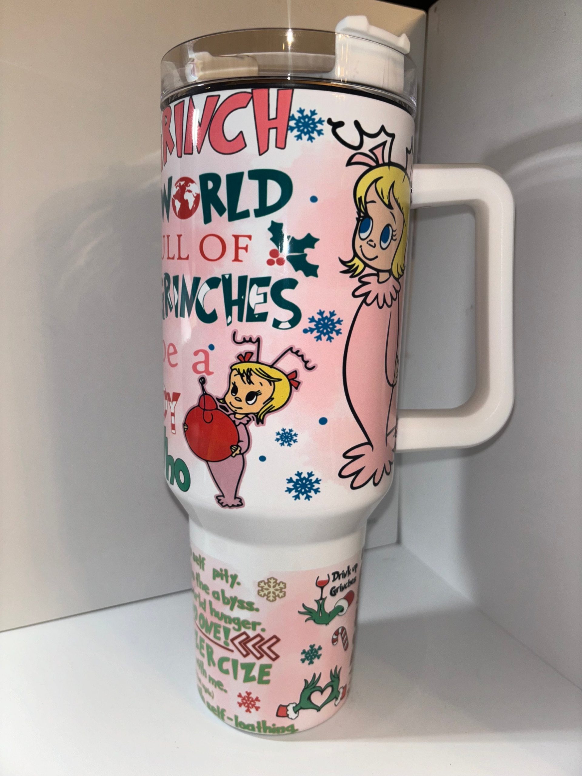 Festive Grinch Tumbler - Holiday Cheer with Cindy Lou Who Design - Image 2