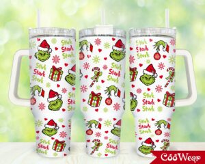 Festive Grinch Christmas Tumbler - Stay Jolly and Hydrated!