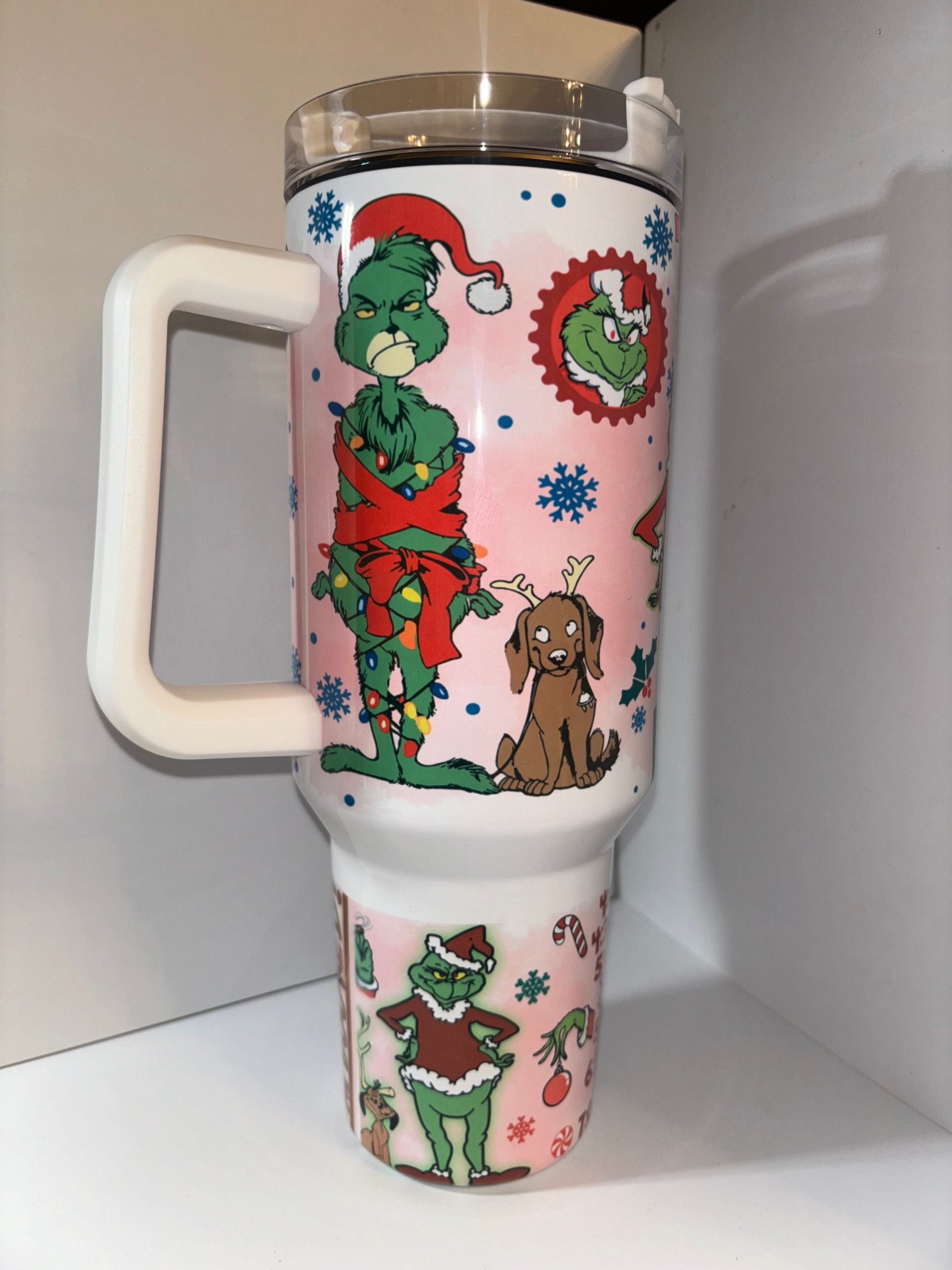 Festive Grinch Tumbler - Holiday Cheer with Cindy Lou Who Design - Image 4