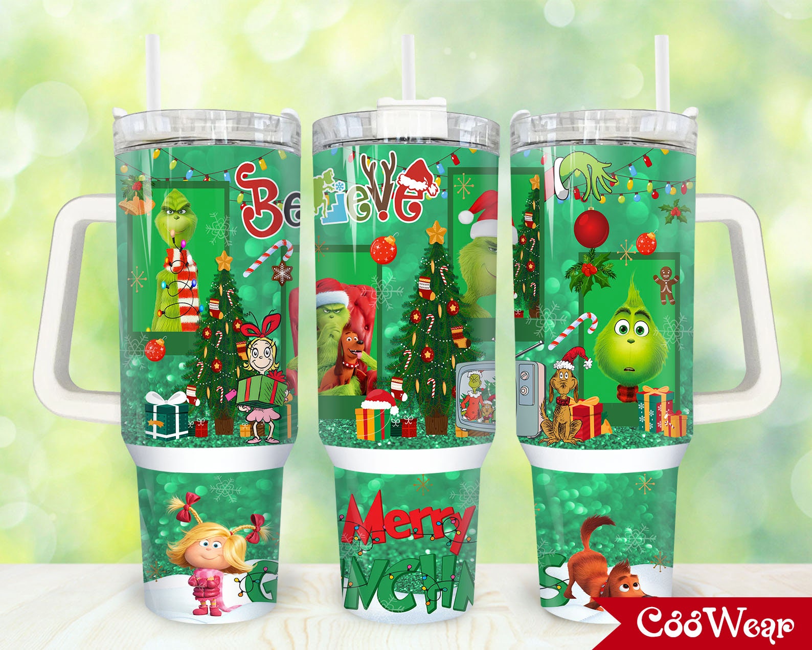 Festive Holiday Tumbler – Grinch & Friends Christmas Travel Mug