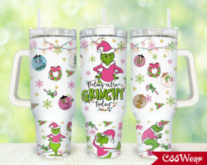 Festive Grinch-Themed Insulated Tumbler - Perfect for Holiday Cheer