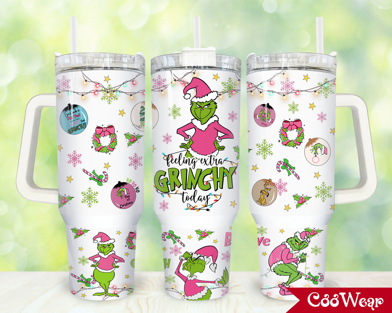 Festive Grinch-Themed Insulated Tumbler - Perfect for Holiday Cheer