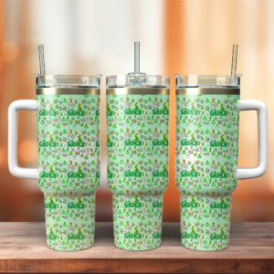 The Grinch Movies Custom Stanley Quencher 40oz Stainless Steel Tumbler With Handle - Threewoofs
