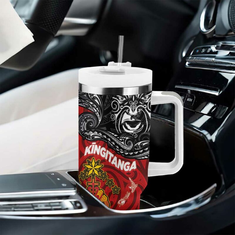 The Kingitanga Maori King Movement Ko Te Mana Motuhake Custom Stanley Quencher 40oz Stainless Steel Tumbler With Handle - Threewoofs - Image 8