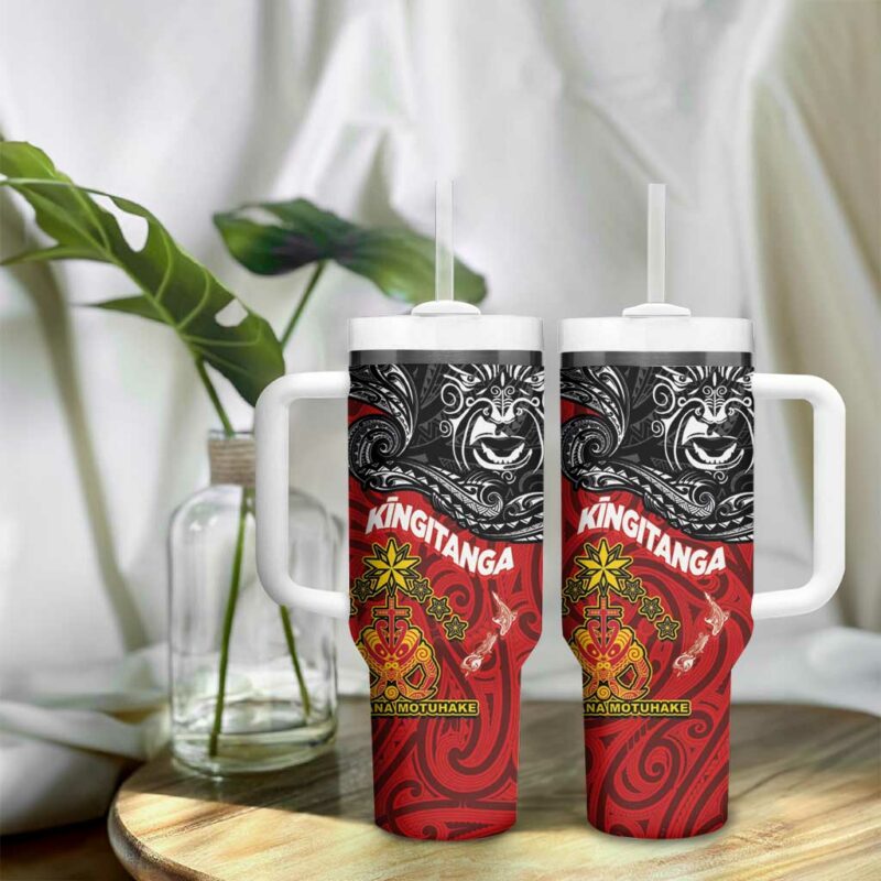 The Kingitanga Maori King Movement Ko Te Mana Motuhake Custom Stanley Quencher 40oz Stainless Steel Tumbler With Handle - Threewoofs - Image 9