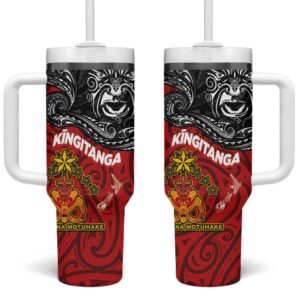 The Kingitanga Maori King Movement Ko Te Mana Motuhake Custom Stanley Quencher 40oz Stainless Steel Tumbler With Handle - Threewoofs
