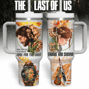 The Last of Us Games Custom Stanley Quencher 40oz Stainless Steel Tumbler With Handle - Threewoofs