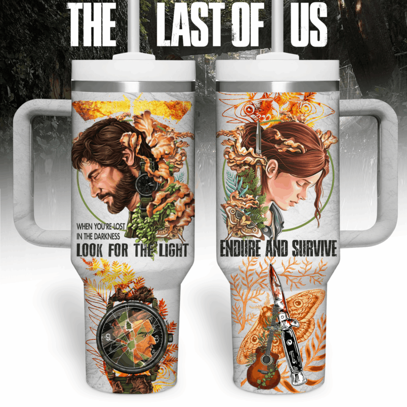 The Last of Us Games Custom Stanley Quencher 40oz Stainless Steel Tumbler With Handle - Threewoofs