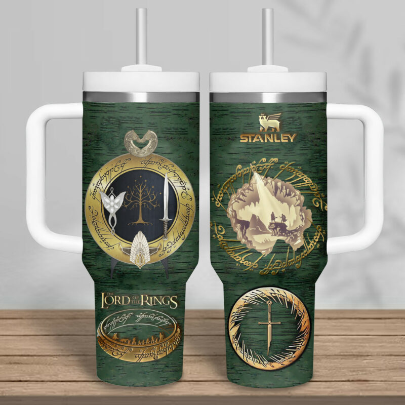 The Lord Of The Rings Movies Custom Stanley Quencher 40oz Stainless Steel Tumbler With Handle - Threewoofs - Image 3