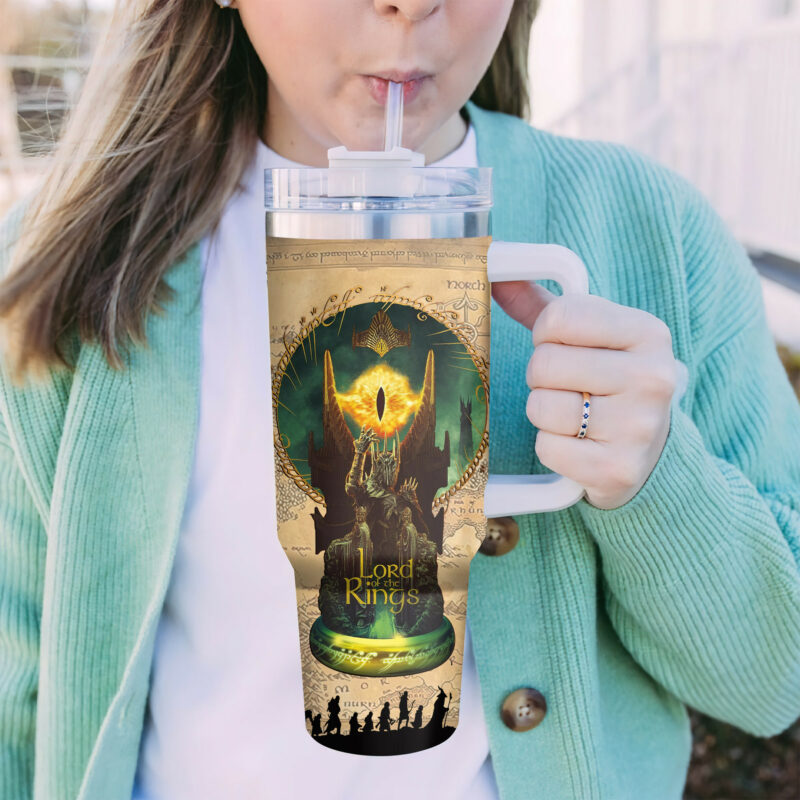 The Lord Of The Rings Movies Custom Stanley Quencher 40oz Stainless Steel Tumbler With Handle - Threewoofs - Image 3