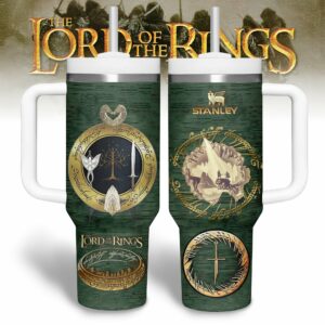 The Lord Of The Rings Movies Custom Stanley Quencher 40oz Stainless Steel Tumbler With Handle - Threewoofs