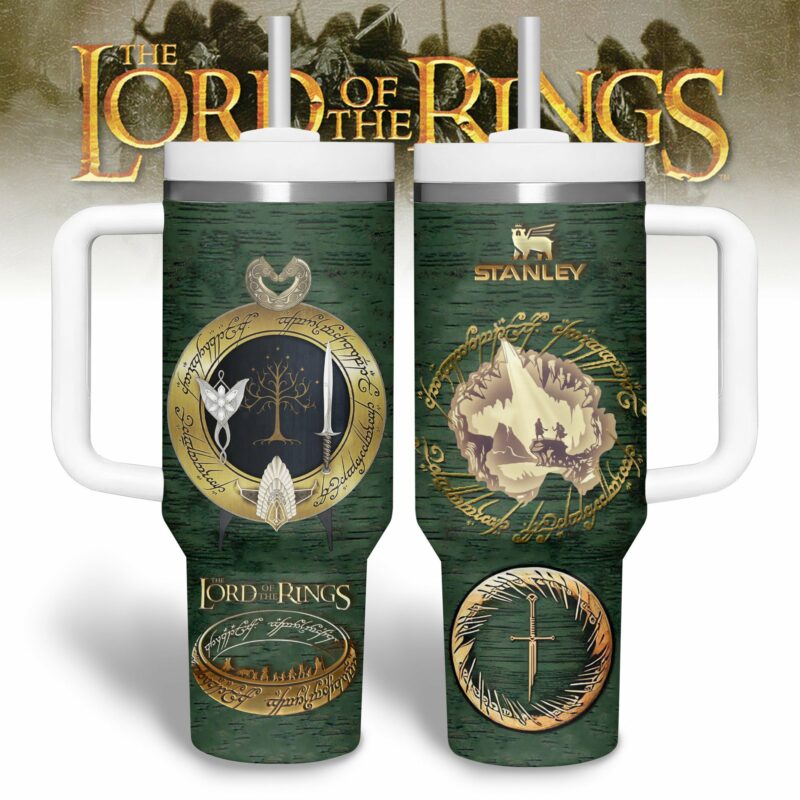 The Lord Of The Rings Movies Custom Stanley Quencher 40oz Stainless Steel Tumbler With Handle - Threewoofs