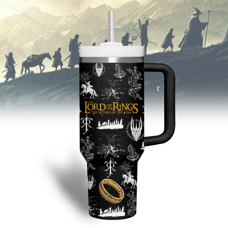 The Lord Of The Rings Movies Custom Stanley Quencher 40oz Stainless Steel Tumbler With Handle - Threewoofs - Image 3