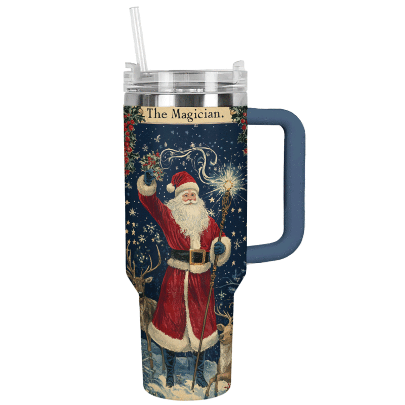 The Magic Of Christmas Custom Stanley Quencher 40oz Stainless Steel Tumbler With Handle - Threewoofs - Image 2