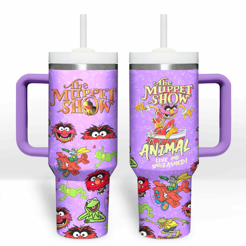 The Muppet Show TV Series Custom Stanley Quencher 40oz Stainless Steel Tumbler With Handle - Threewoofs - Image 4