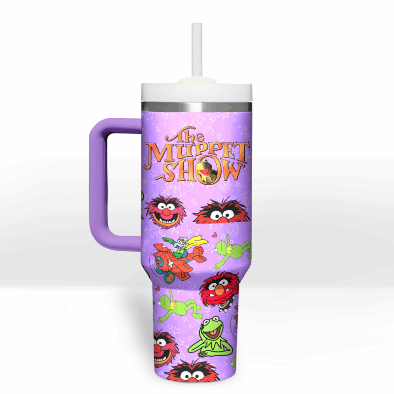 The Muppet Show TV Series Custom Stanley Quencher 40oz Stainless Steel Tumbler With Handle - Threewoofs - Image 2