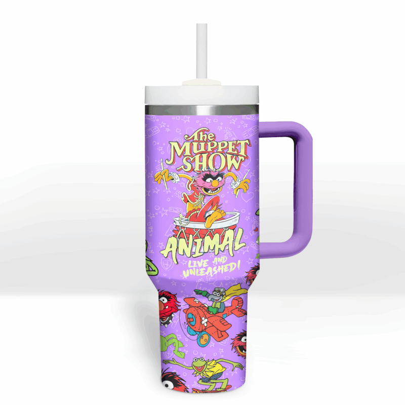 The Muppet Show TV Series Custom Stanley Quencher 40oz Stainless Steel Tumbler With Handle - Threewoofs - Image 3