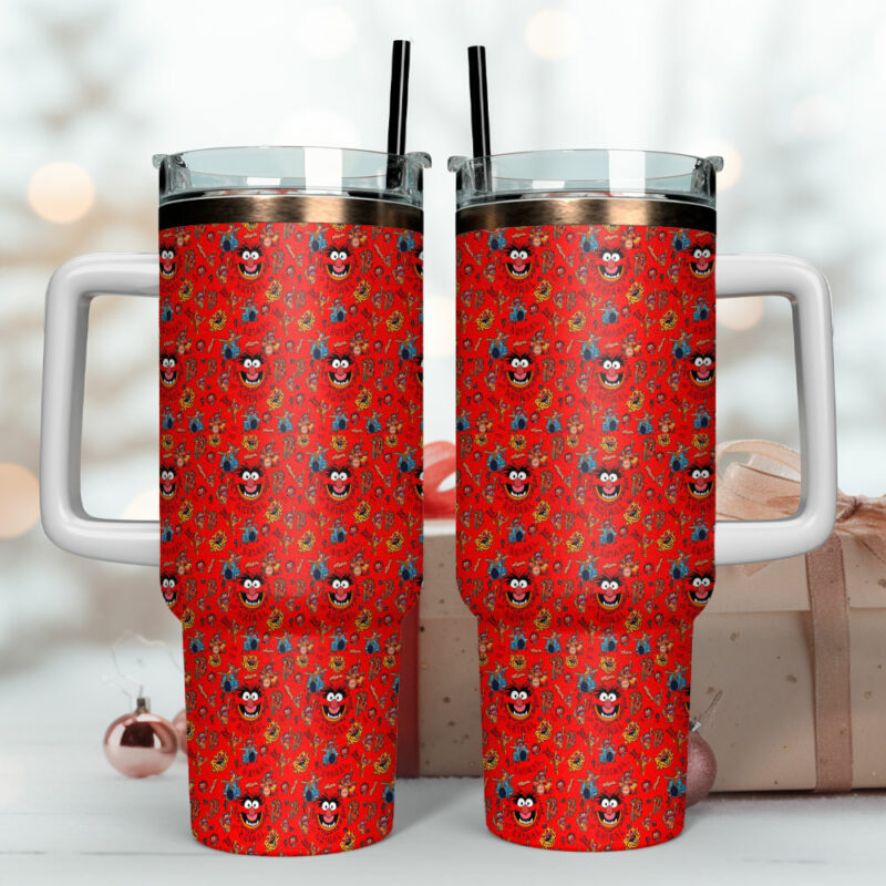 The Muppets Cartoon Music Custom Stanley Quencher 40oz Stainless Steel Tumbler With Handle - Threewoofs - Image 4