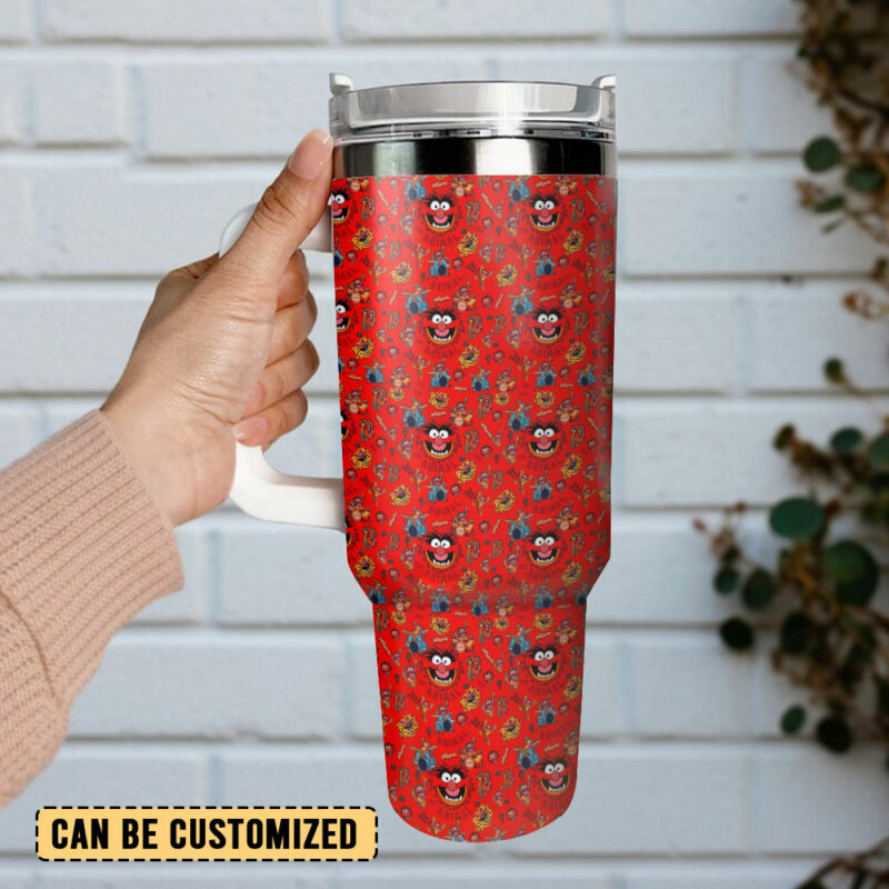 The Muppets Cartoon Music Custom Stanley Quencher 40oz Stainless Steel Tumbler With Handle - Threewoofs - Image 3