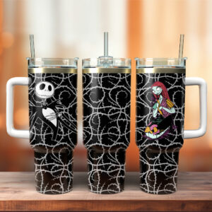 Spooky Halloween Tumbler with Handle - Double-Walled Insulation