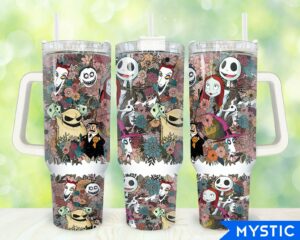 Enchanting Floral Character Tumbler - Spill-Proof, Insulated, Perfect for Fans