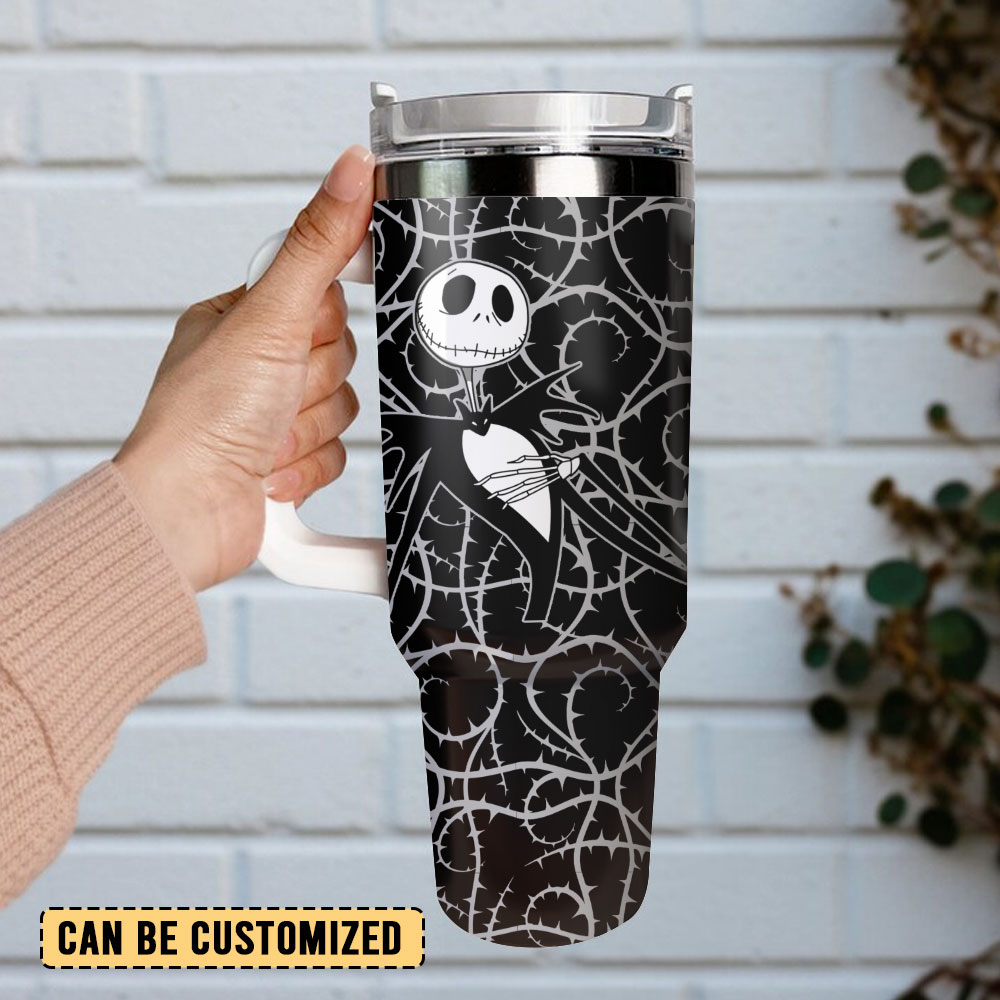 Spooky Halloween Tumbler with Handle - Double-Walled Insulation - Image 2