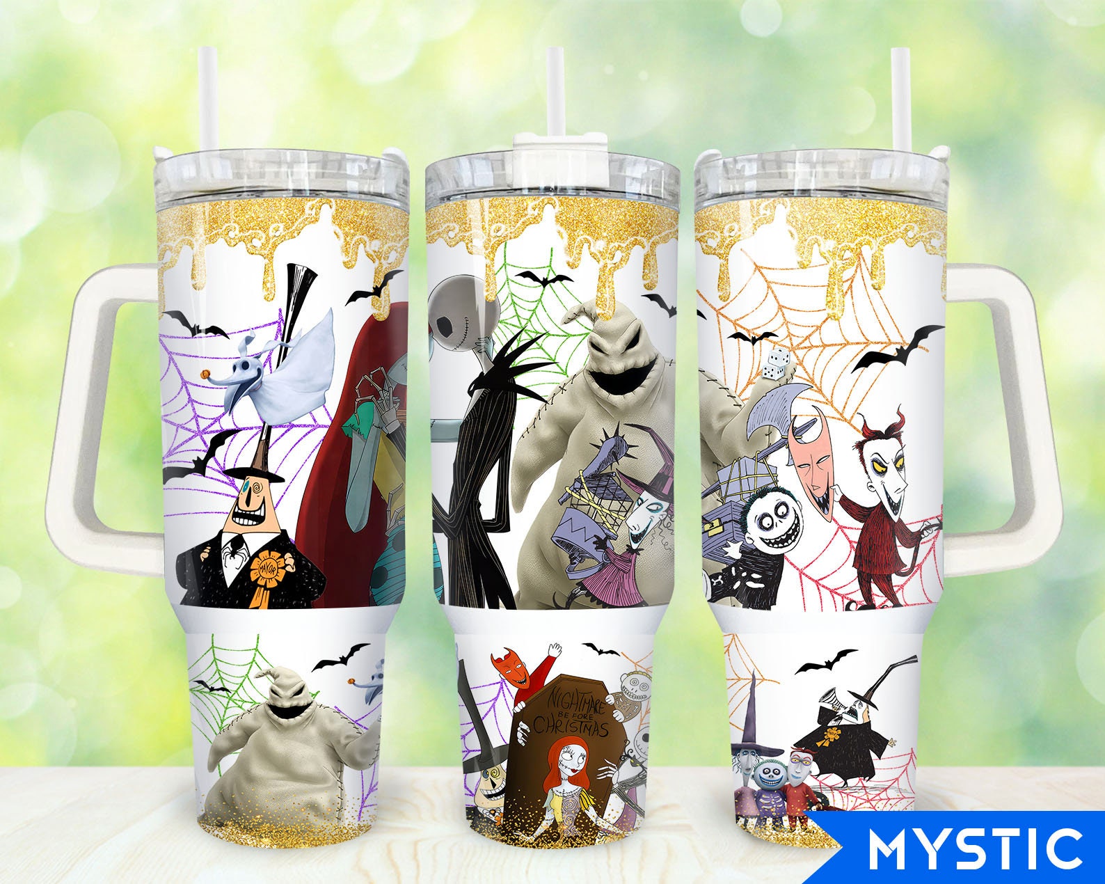 Enchanting Halloween-Themed Insulated Tumbler with Handle - 40oz