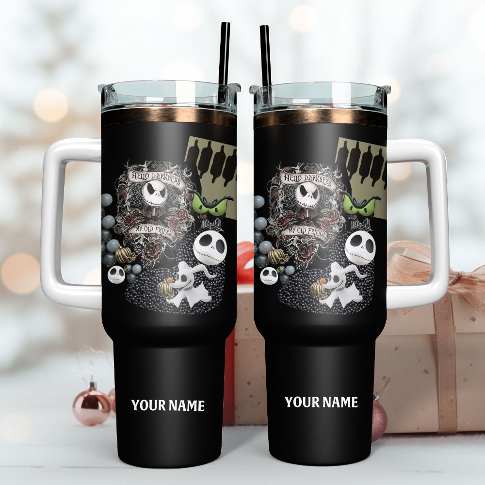 Customizable Spooky Character Tumbler with Straw - Perfect Gift for Halloween Lovers - Image 3