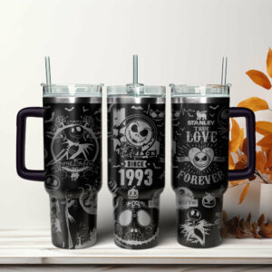 Spooky Jack Skellington Insulated Tumbler - Perfect for Halloween Lovers