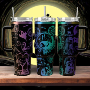 Spooky Night Halloween Tumbler Set - Insulated, Glow-in-the-Dark Mug for Festive Sips