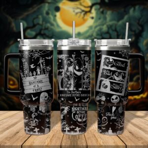 Nightmare Before Christmas Themed Travel Tumbler - Perfect for Coffee Lovers